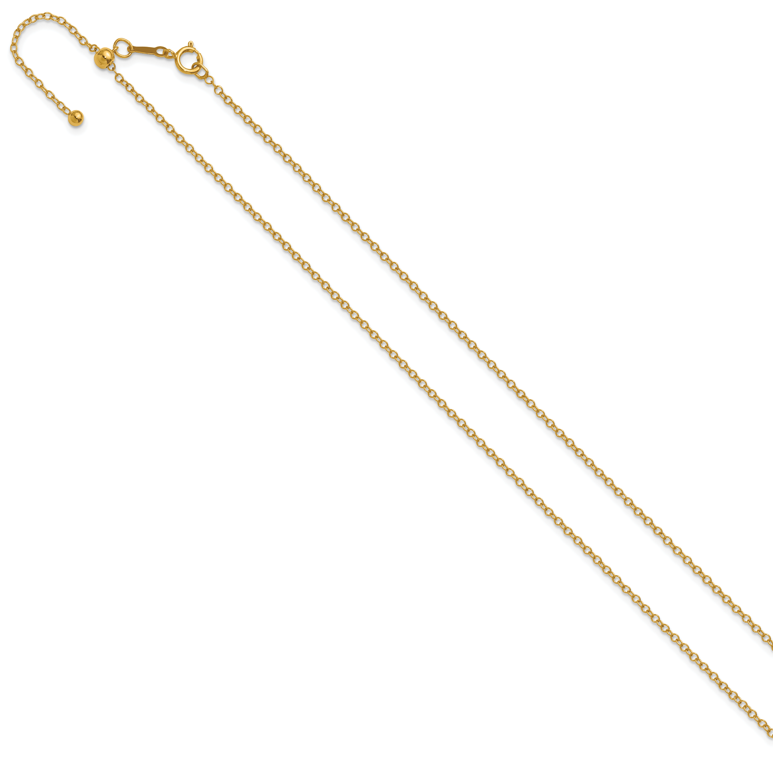 14K Gold Filled Adjustable Cable Chain Necklace in 1.7mm Width Secondary image