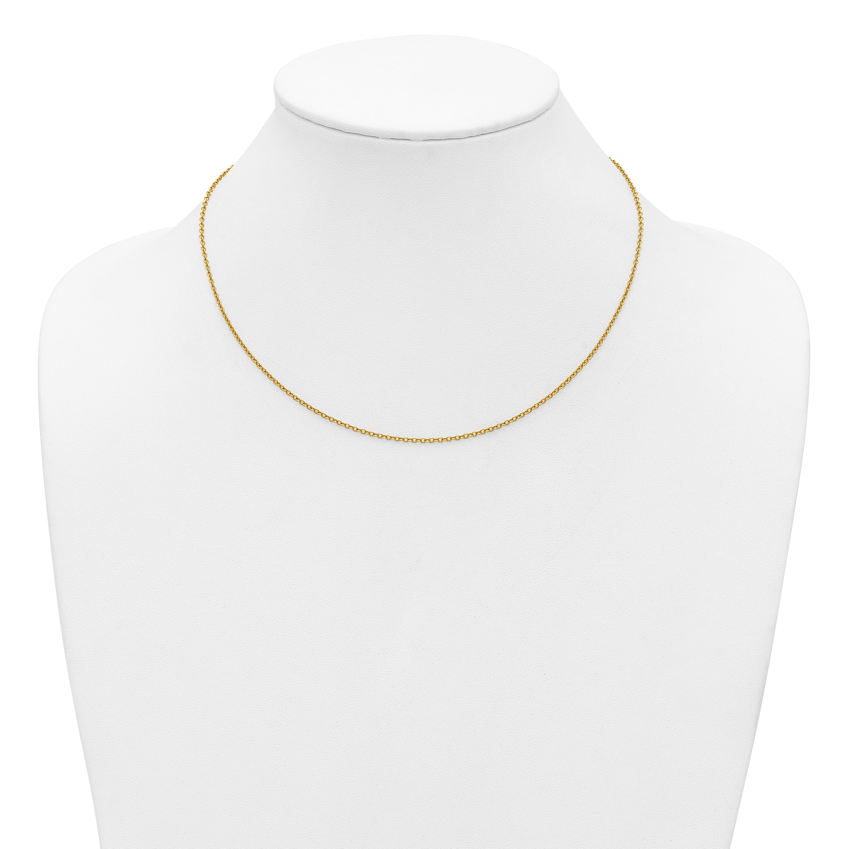 14K Gold Filled Adjustable Cable Chain Necklace in 1.7mm Width - view 3