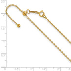 14K Gold Filled Adjustable Cable Chain Necklace in 1.7mm Width - view 6
