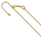 14K Gold Filled Adjustable Cable Chain Necklace in 1.7mm Width by Sophia Jewelers