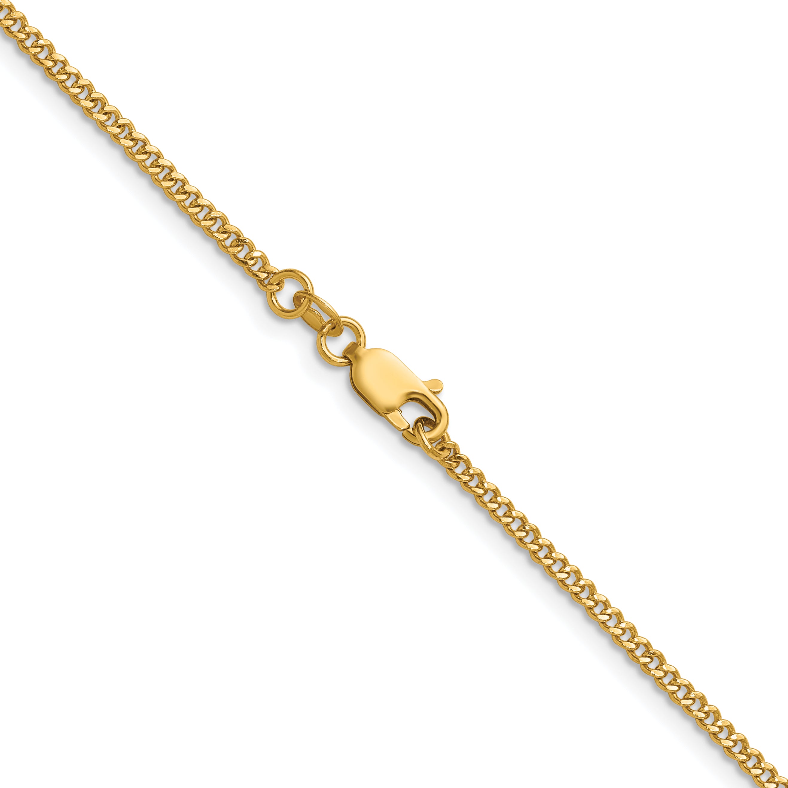 Curb Chain Necklace in 14/20 Gold-Filled Yellow Gold, 2mm Secondary image