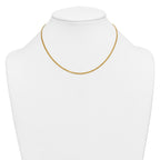 14K Gold Filled Polished Curb Chain Necklace in 2mm Width - view 3