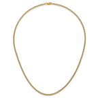 14K Gold Filled Polished Curb Chain Necklace in 2mm Width - view 4
