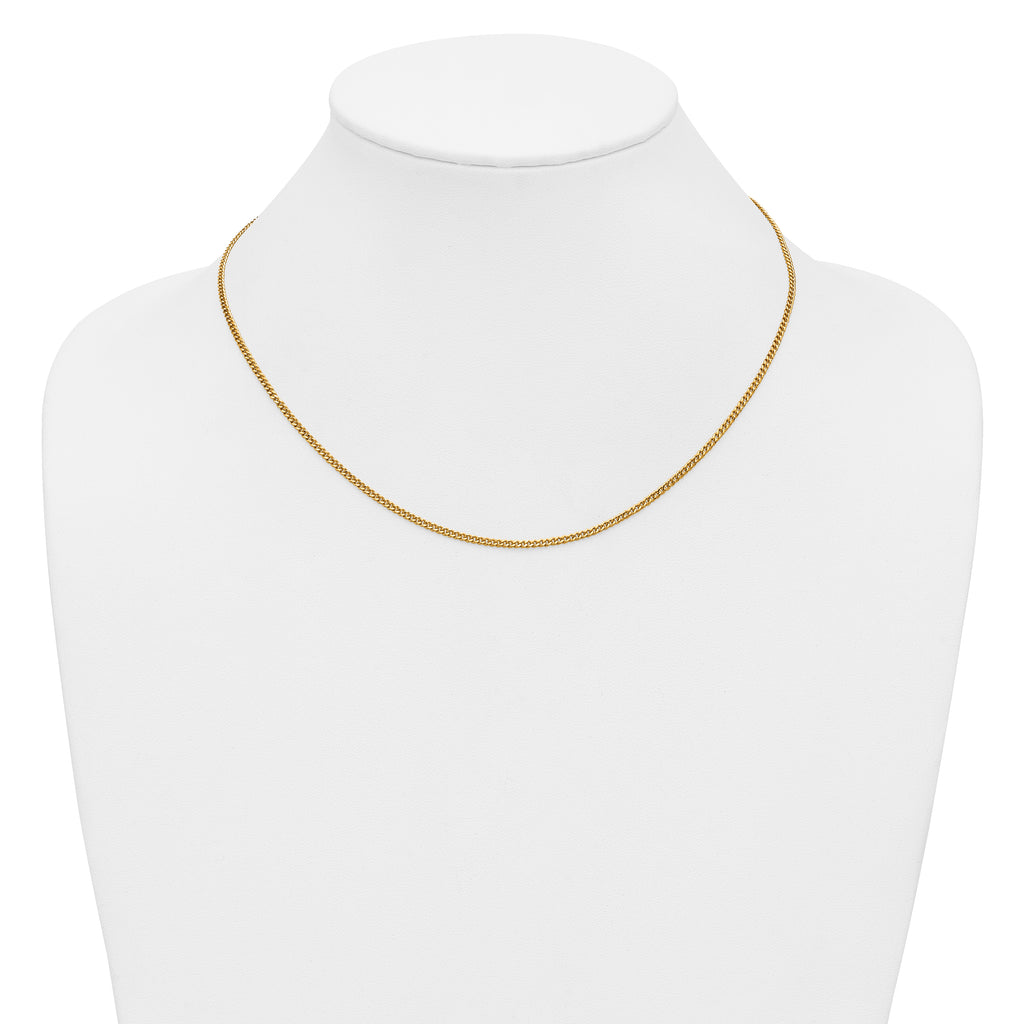 Curb Chain Necklace in 14/20 Gold-Filled Yellow Gold, 2mm