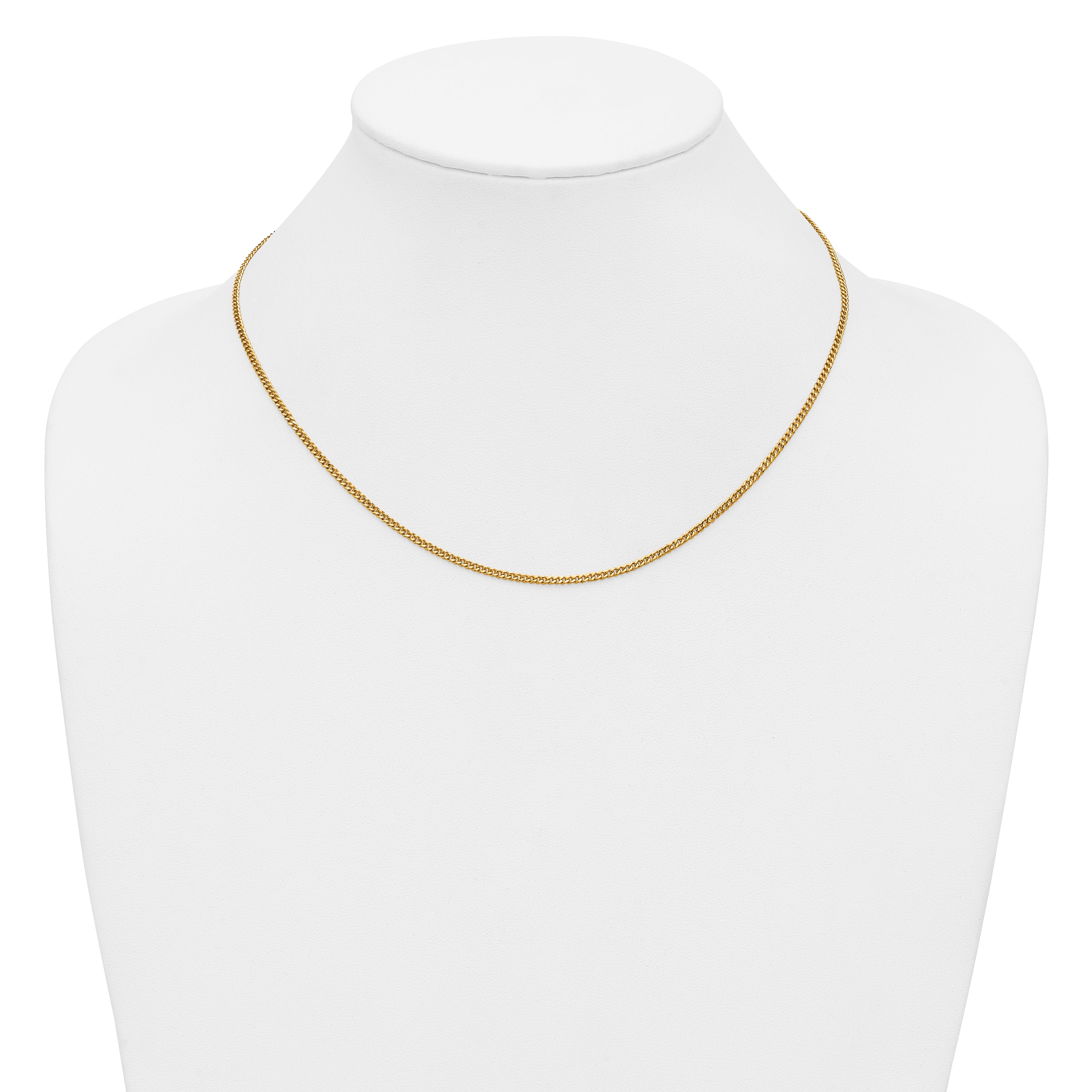 Curb Chain Necklace in 14/20 Gold-Filled Yellow Gold, 2mm