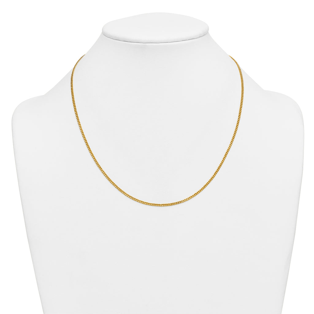 Curb Chain Necklace in 14/20 Gold-Filled Yellow Gold, 2mm