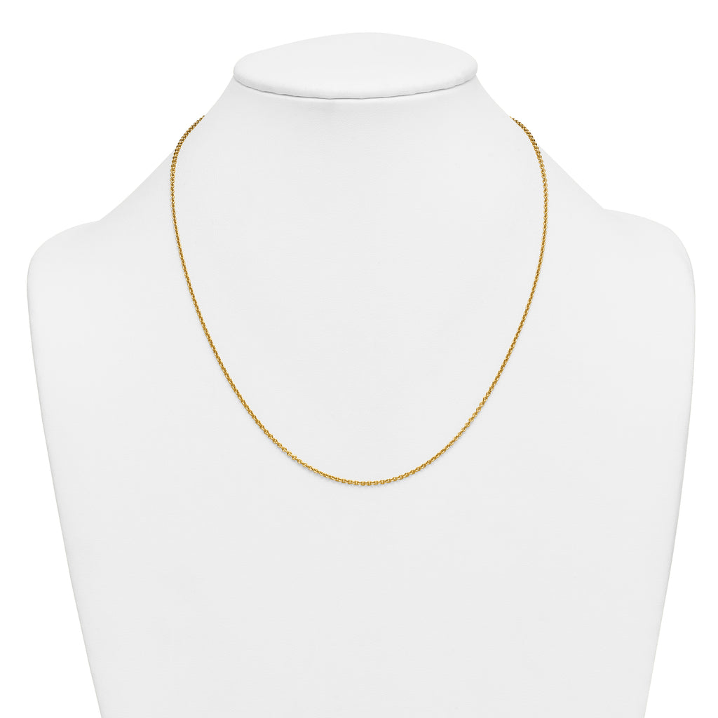 14K Gold Filled Polished Curb Chain Necklace in 2.3mm Width