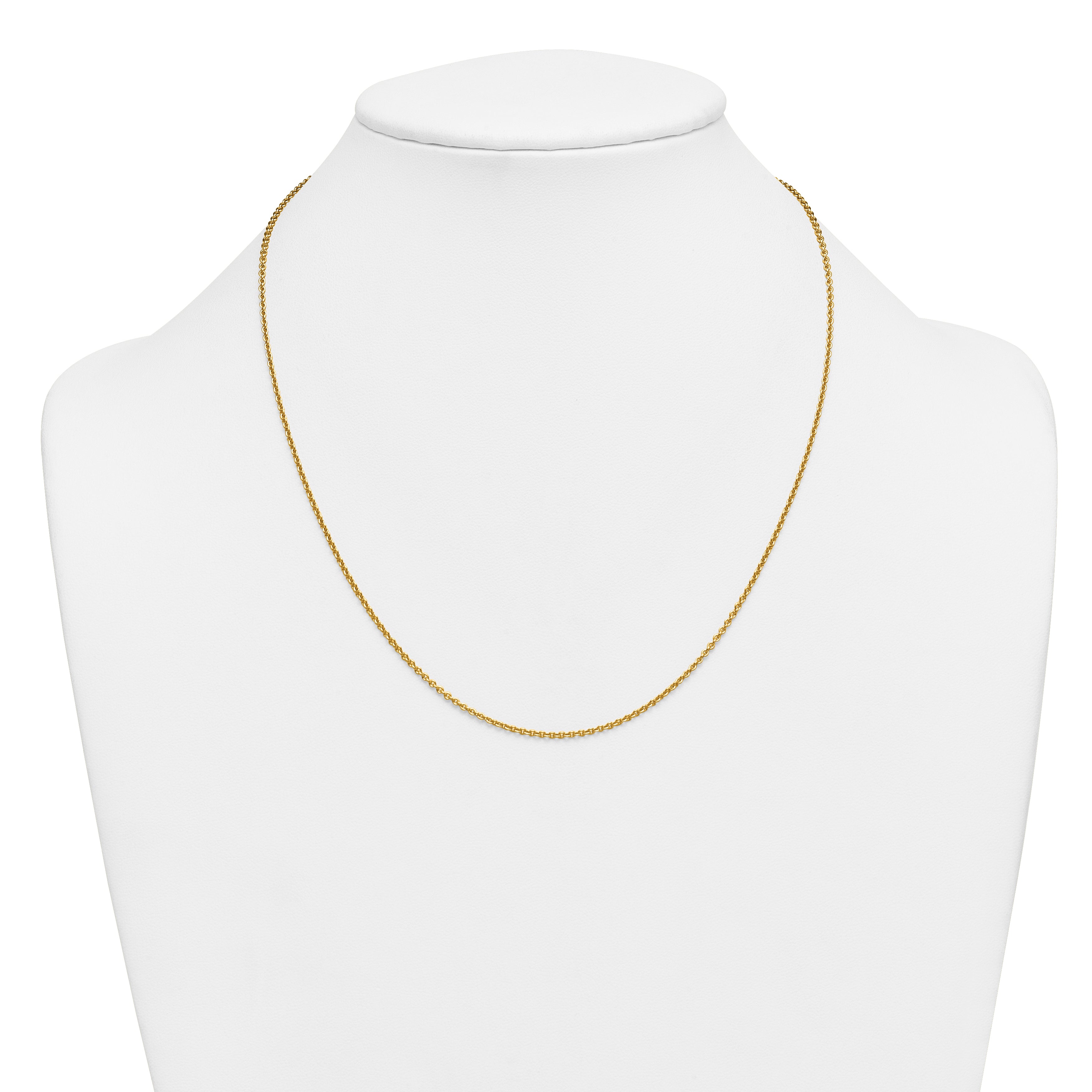 14K Gold Filled Polished Curb Chain Necklace in 2.3mm Width