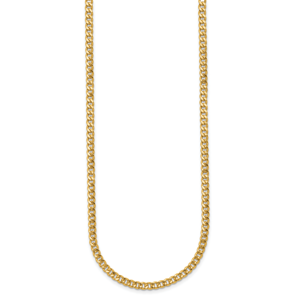14K Gold Filled Bold Curb Chain Necklace in 3.5mm Width - view 2