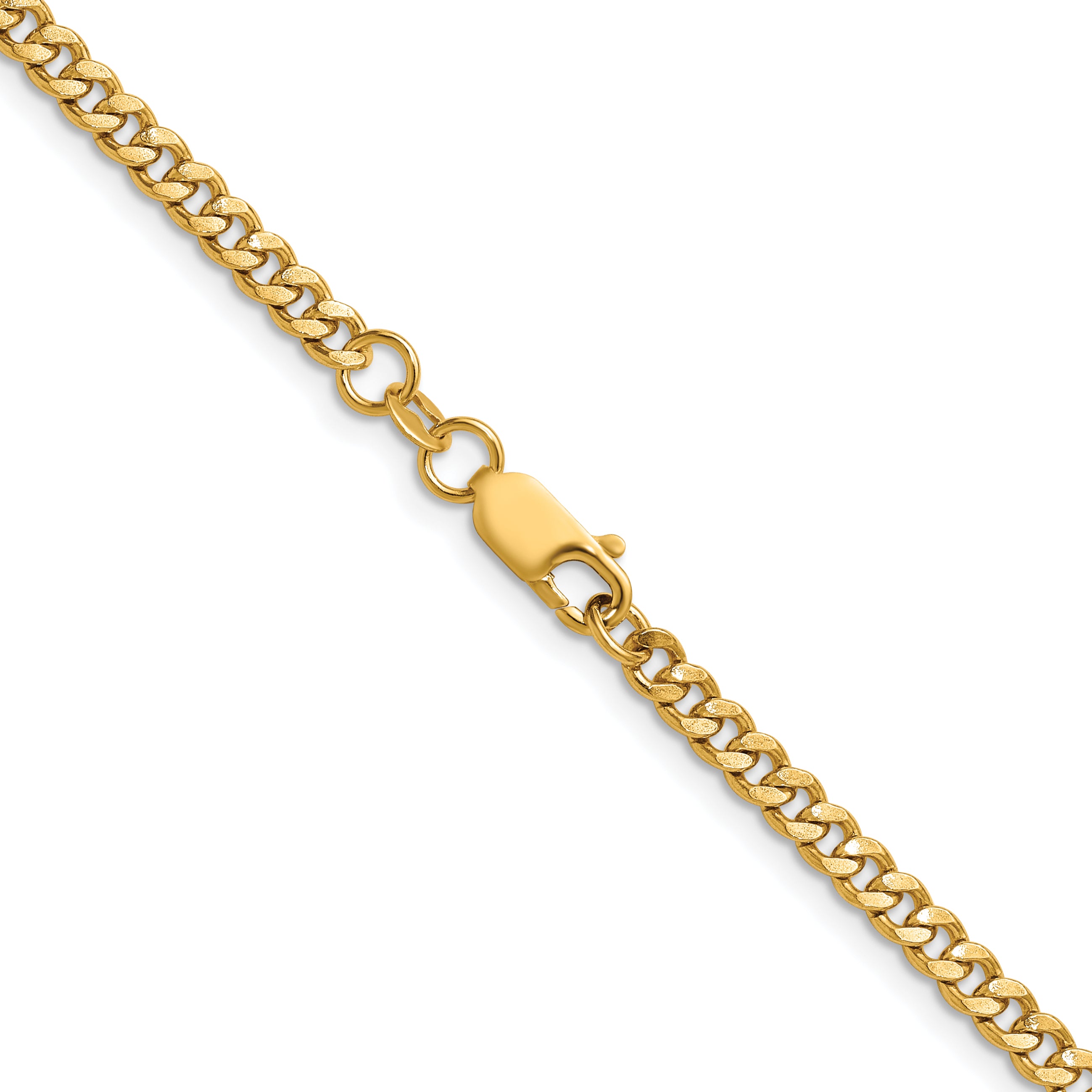 14K Gold Filled Bold Curb Chain Necklace in 3.5mm Width - view 5