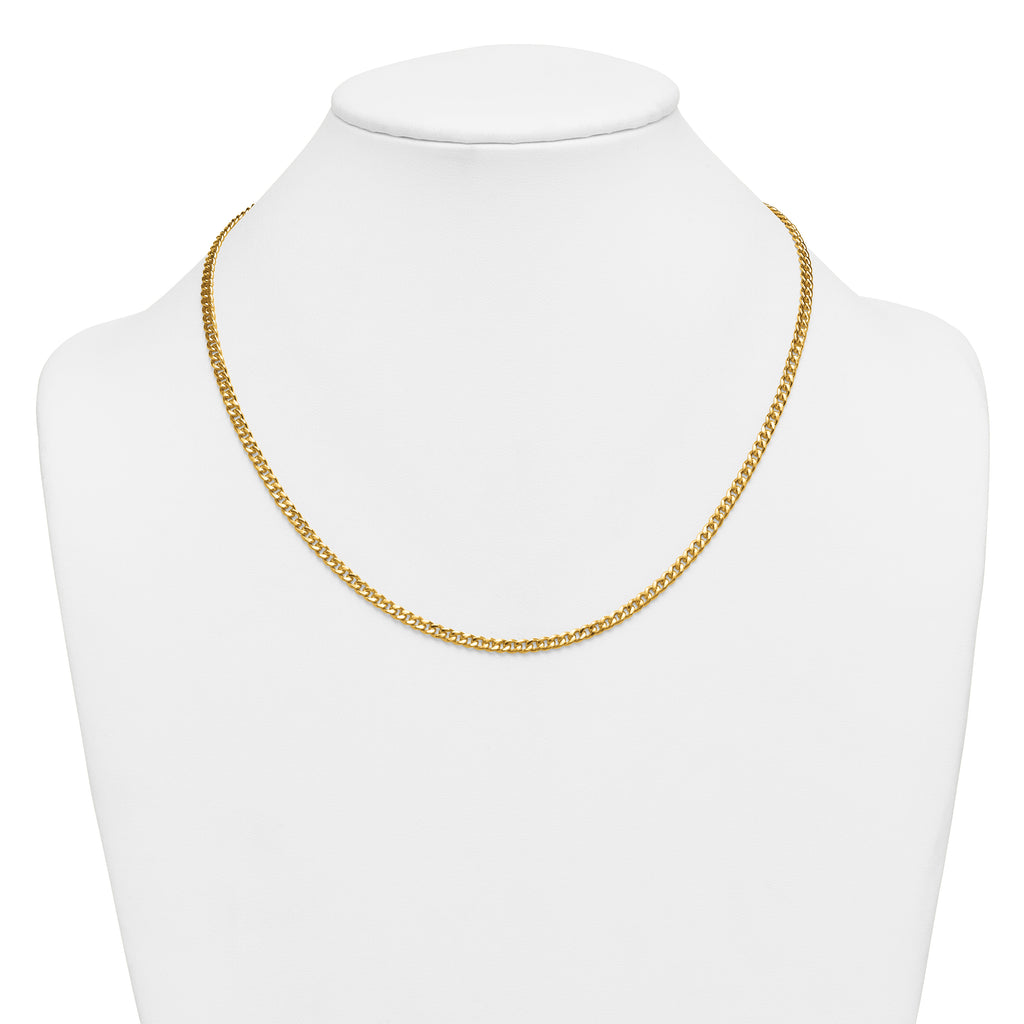 14K Gold Filled Bold Curb Chain Necklace in 3.5mm Width