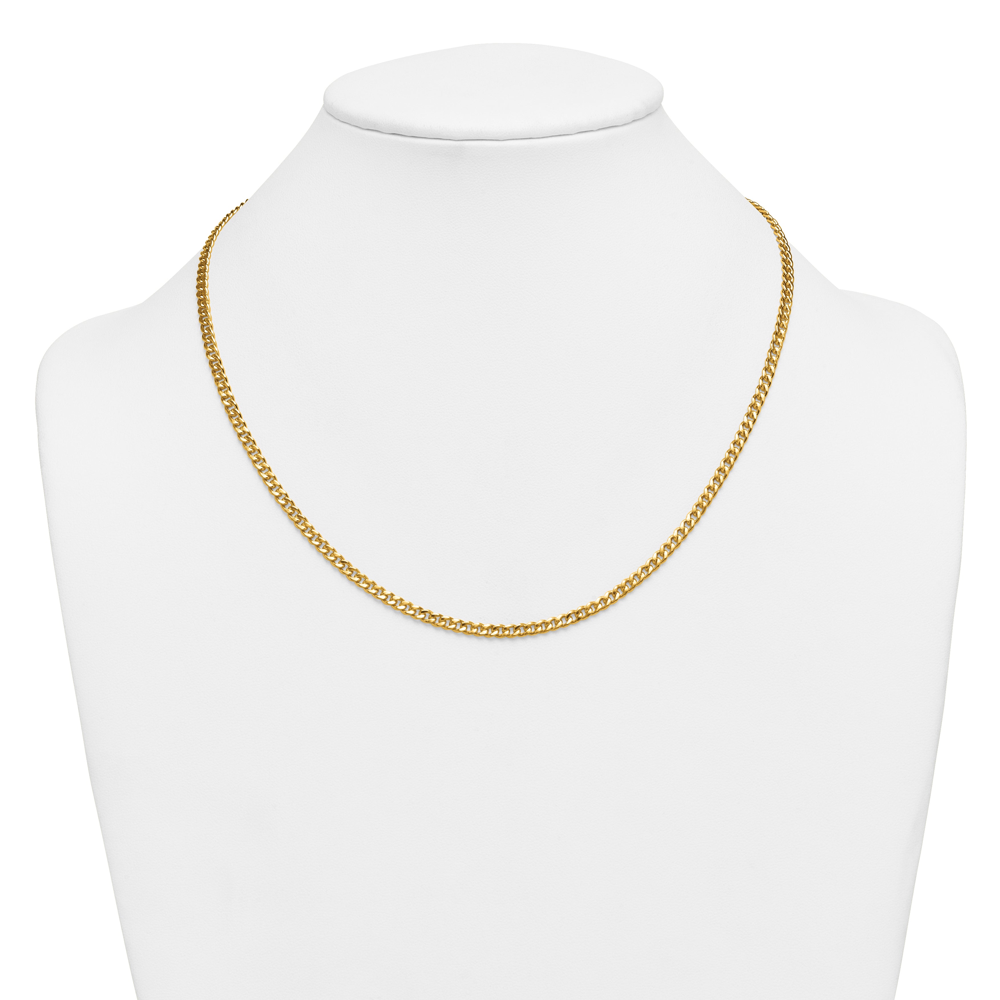 14K Gold Filled Bold Curb Chain Necklace in 3.5mm Width