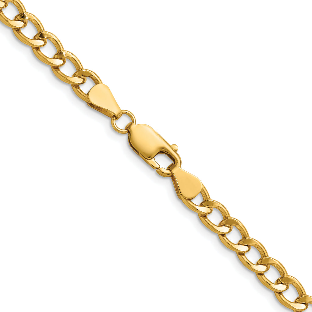 14K Gold Filled Heavy Curb Chain Necklace in 5.25mm Width - view 5