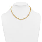 14K Gold Filled Heavy Curb Chain Necklace in 5.25mm Width - view 3