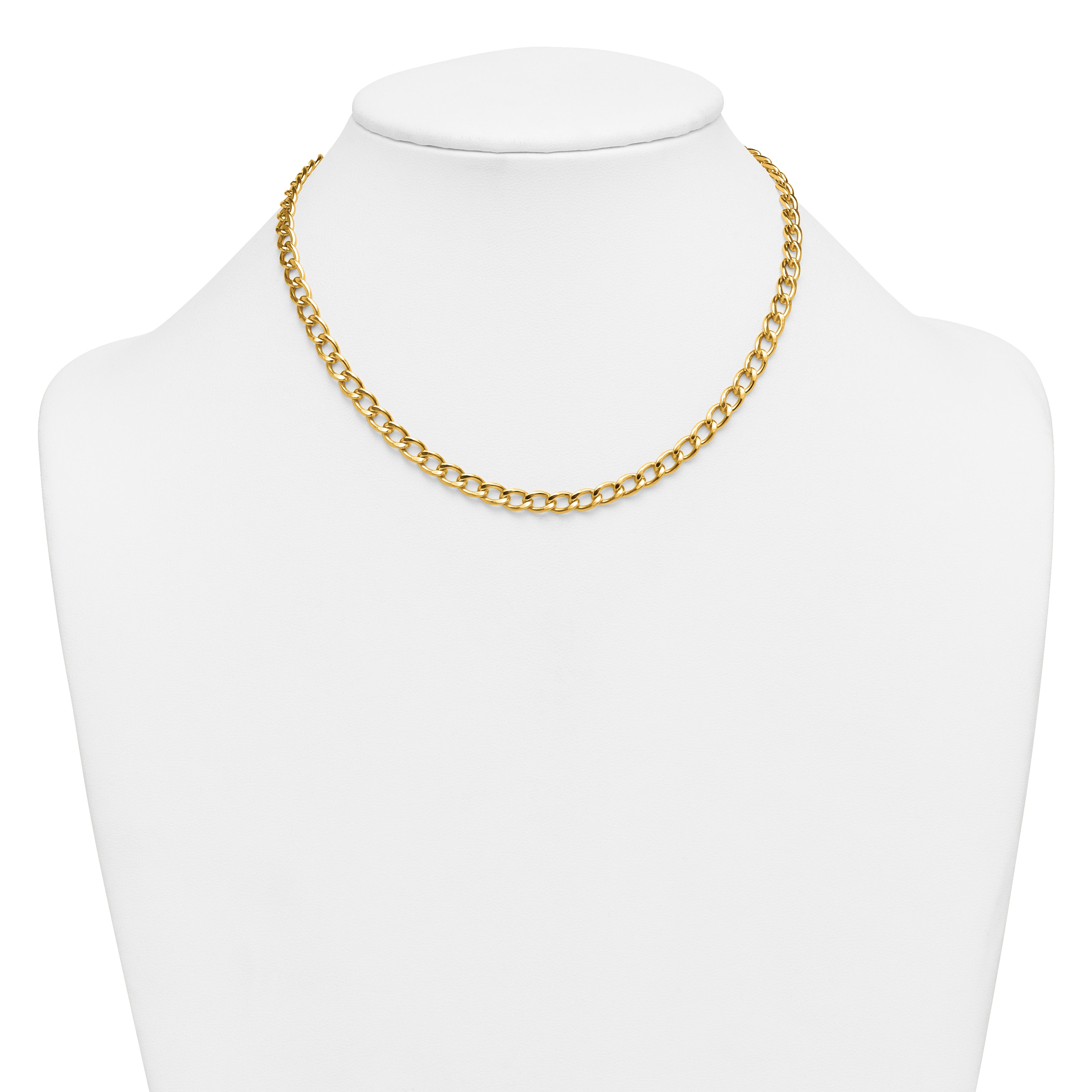 14K Gold Filled Heavy Curb Chain Necklace in 5.25mm Width - view 3