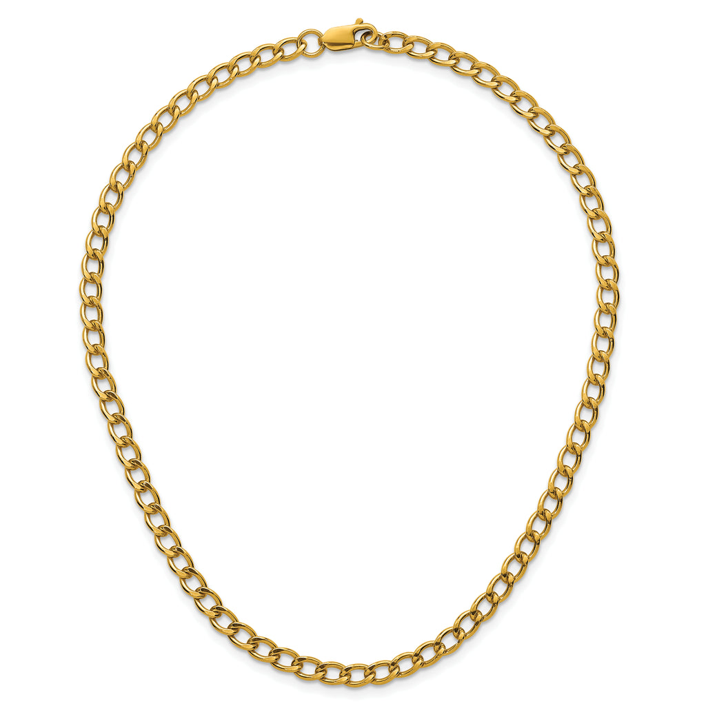 14K Gold Filled Heavy Curb Chain Necklace in 5.25mm Width - view 4