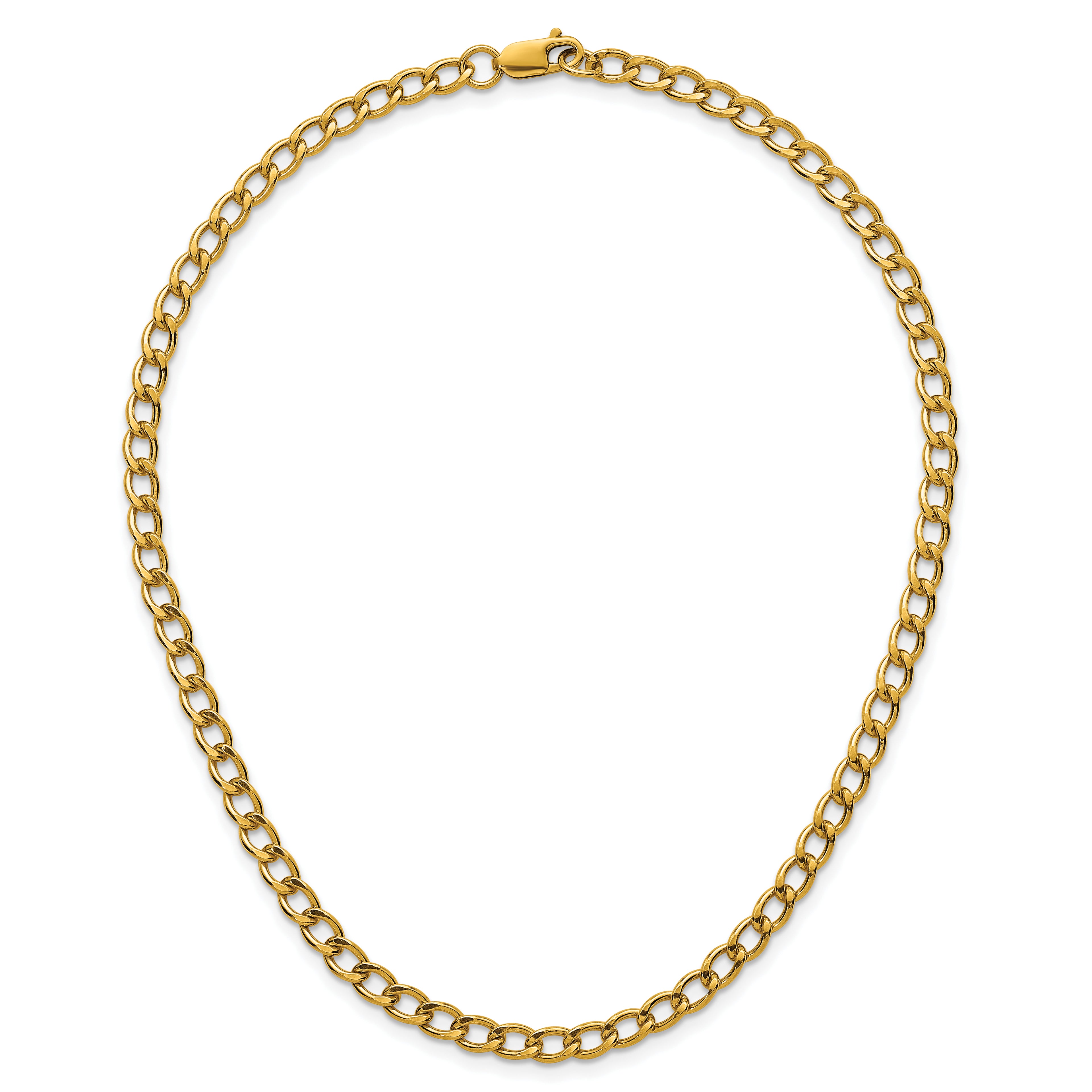 14K Gold Filled Heavy Curb Chain Necklace in 5.25mm Width - view 4
