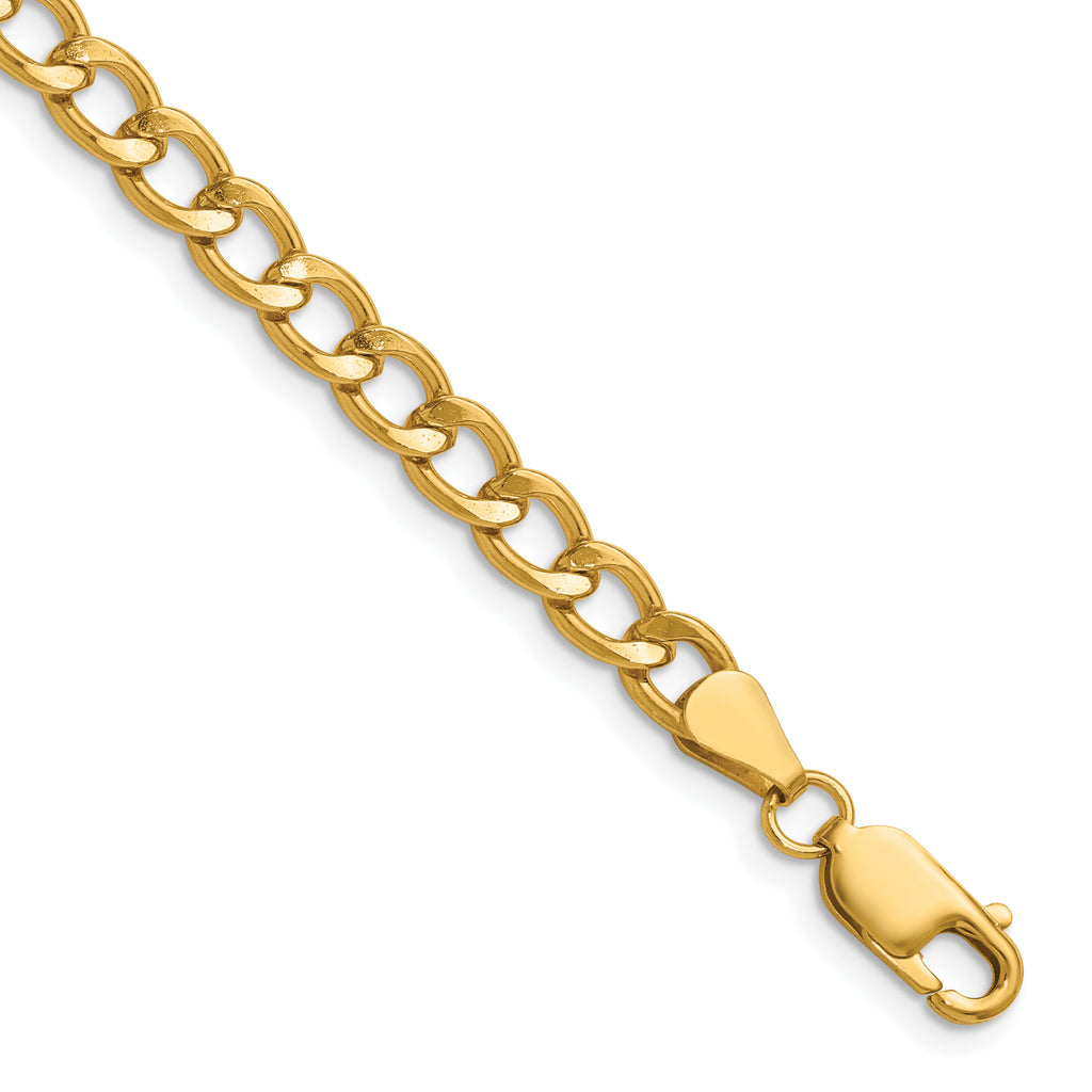 14K Gold Filled Heavy Curb Chain Necklace in 5.25mm Width by Sophia Jewelers