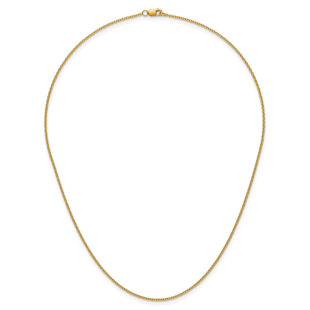 14K Gold Filled Polished Cable Chain Necklace in 1.6mm Width - view 3
