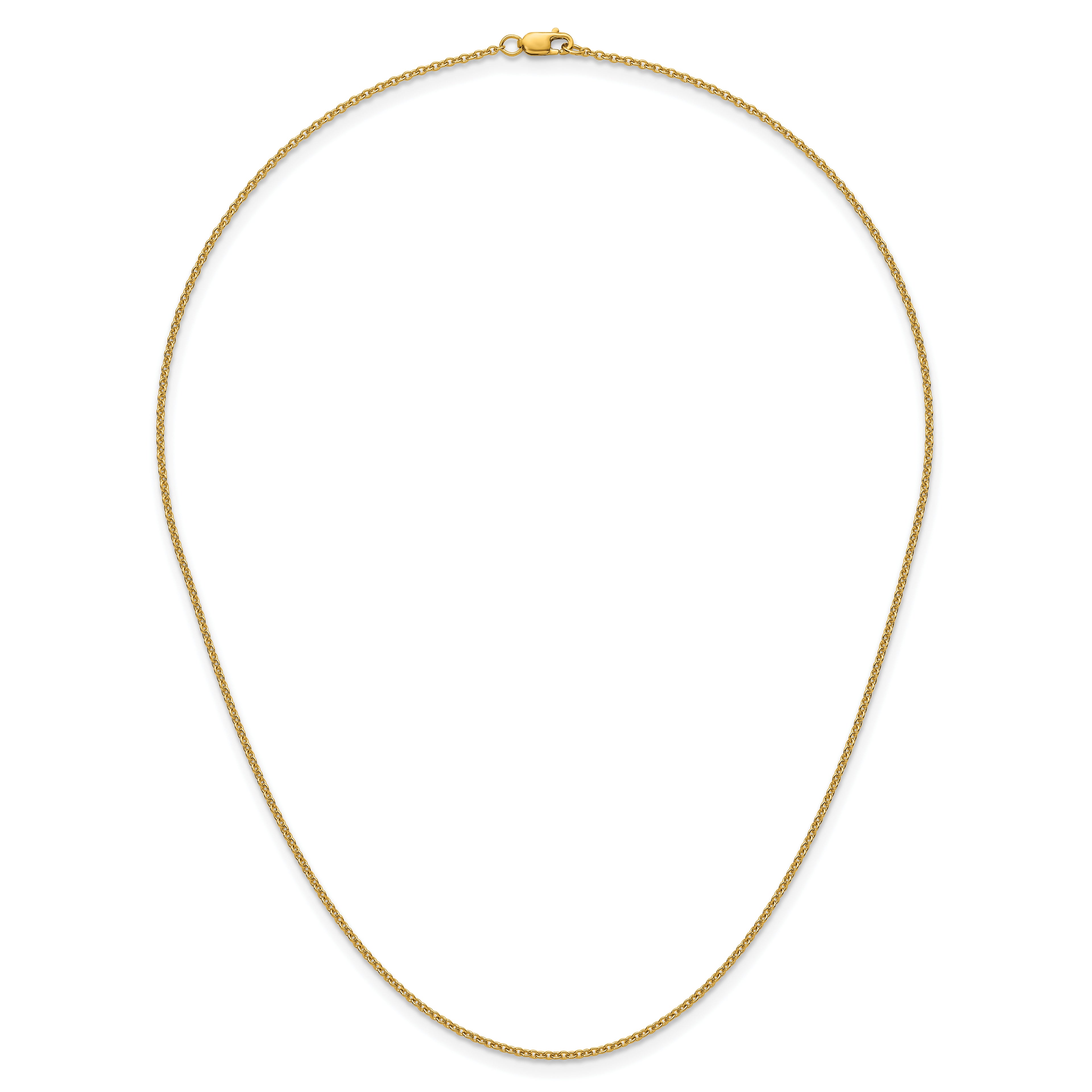 14K Gold Filled Polished Cable Chain Necklace in 1.6mm Width - view 3