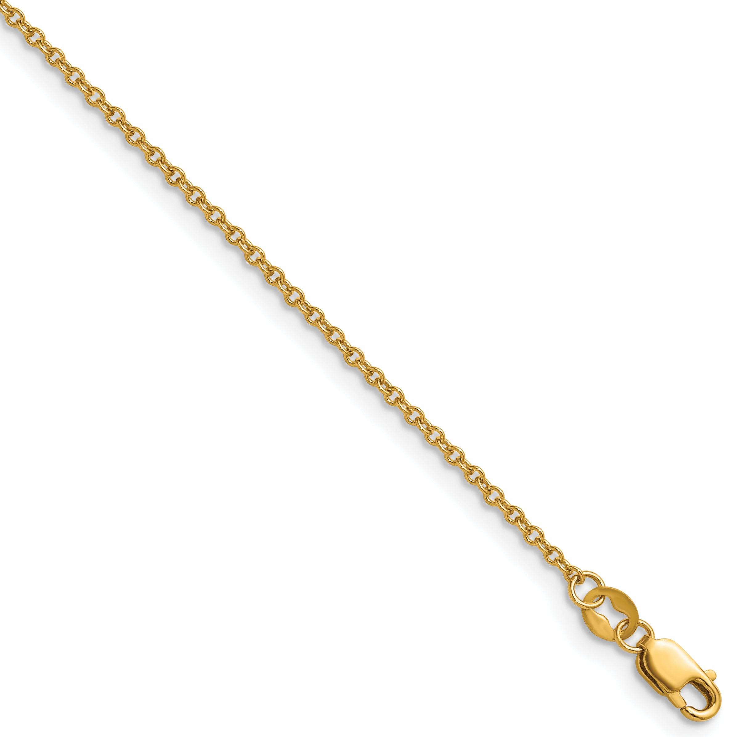 14K Gold Filled Polished Cable Chain Necklace in 1.6mm Width by Sophia Jewelers Main image