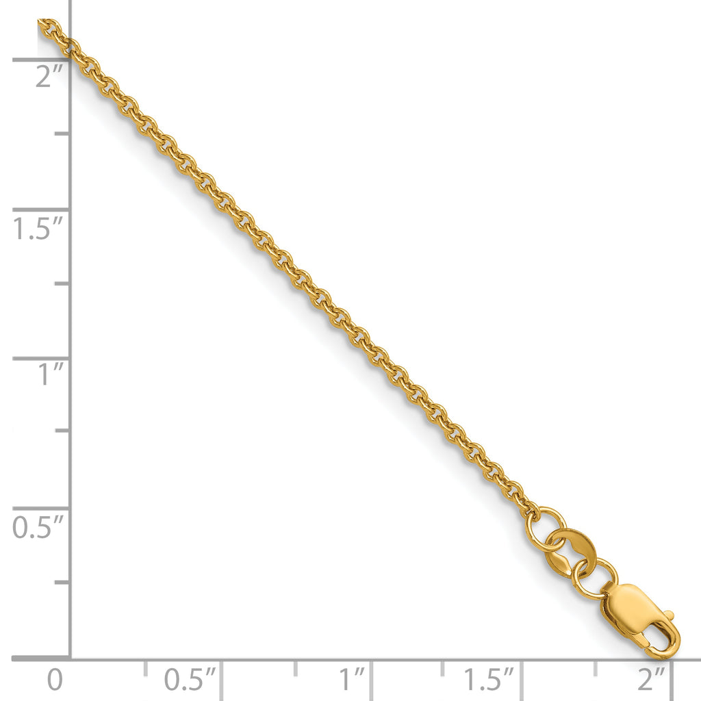 14K Gold Filled Polished Cable Chain Necklace in 1.7mm Width - view 5
