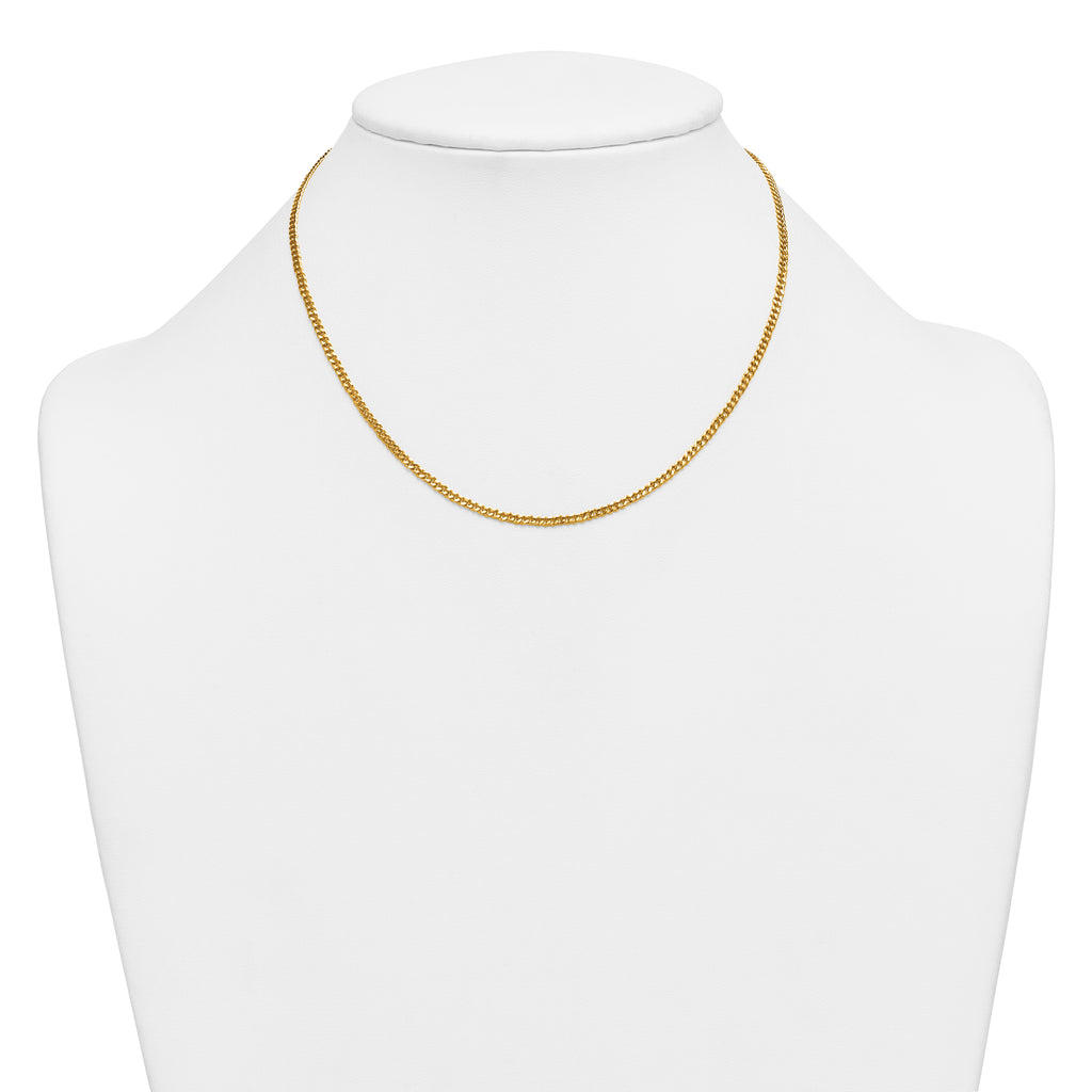 14K Gold Filled Polished Cable Chain Necklace in 1.7mm Width - view 3