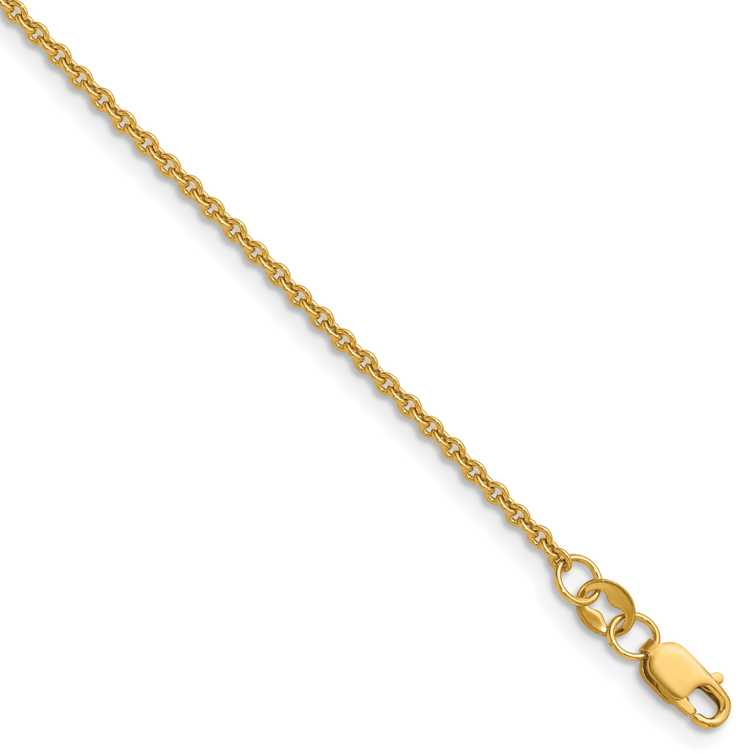 14K Gold Filled Polished Cable Chain Necklace in 1.7mm Width by Sophia Jewelers Main image