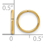 14K Gold Filled 1.0 x 10mm Sleeper Hoop Earrings - view 3