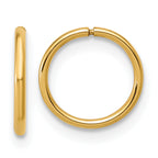14K Gold Filled 1.0 x 10mm Sleeper Hoop Earrings by Sophia Jewelers