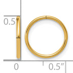 14K Gold Filled 1.0 x 12mm Sleeper Hoop Earrings - view 3