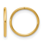 14K Gold Filled 1.0 x 12mm Sleeper Hoop Earrings by Sophia Jewelers