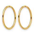 14K Gold Filled 1.0 x 15mm Sleeper Hoop Earrings - view 2