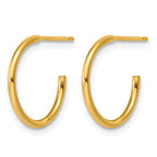 14K Gold Filled 1.30 x 15mm Post Hoop Earrings - view 2