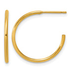 14K Gold Filled 1.30 x 20mm Post Hoop Earrings by Sophia Jewelers
