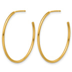 14K Gold Filled 1.30 x 30mm Post Hoop Earrings - view 2