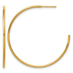 14K Gold Filled 1.30 x 38mm Post Hoop Earrings by Sophia Jewelers