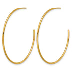 14K Gold Filled 1.30 x 45mm Post Hoop Earrings - view 2