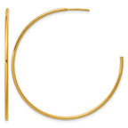 14K Gold Filled 1.30 x 45mm Post Hoop Earrings by Sophia Jewelers
