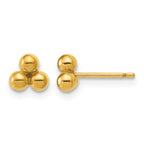 14K Gold Filled 3 Ball Post Earrings by Sophia Jewelers