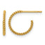 14K Gold Filled 1.20 x 12mm Twisted Post Hoop Earrings by Sophia Jewelers