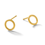14K Gold Filled 7mm Open Circle Post Earrings - view 4