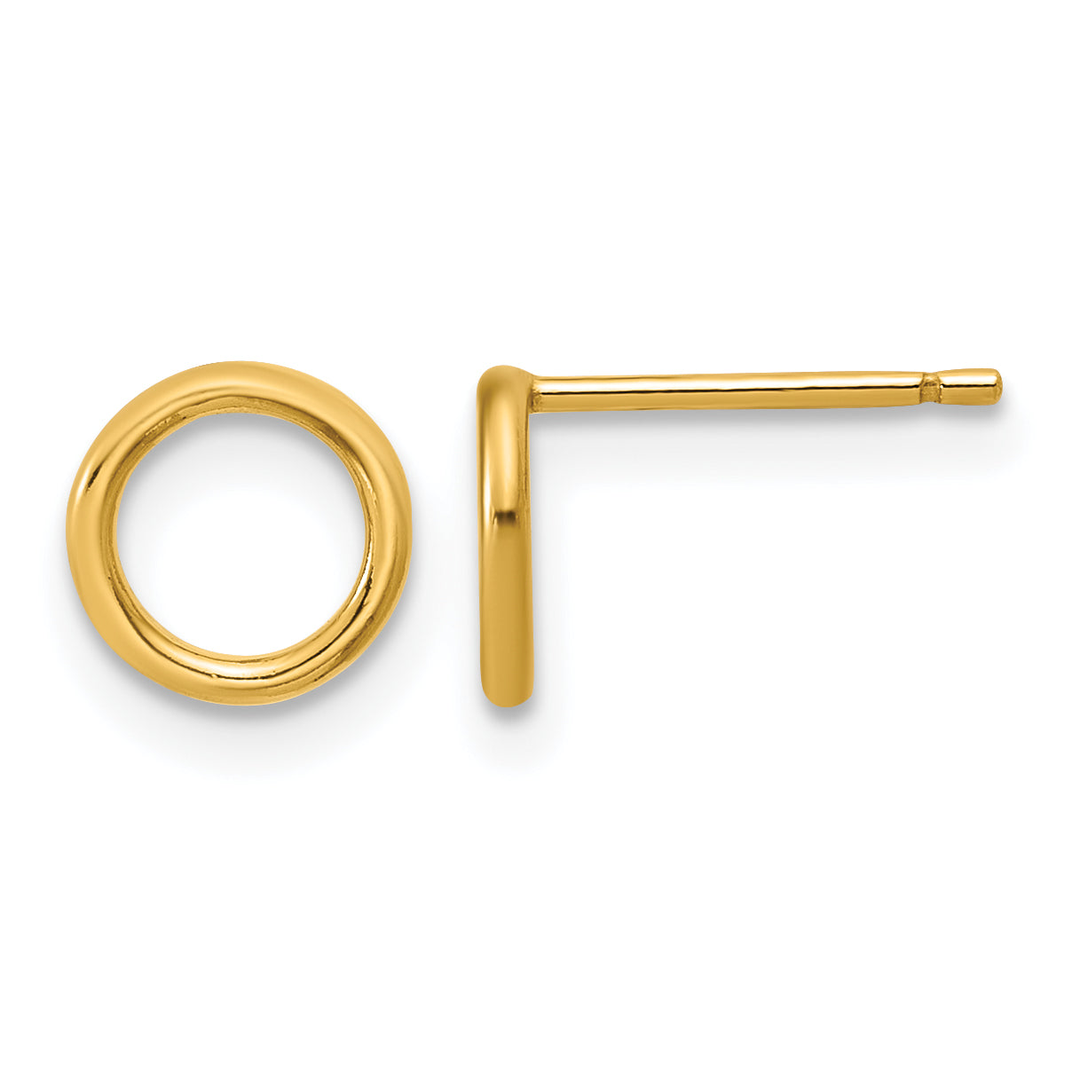 14K Gold Filled 7mm Open Circle Post Earrings by Sophia Jewelers