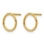 14K Gold Filled 10mm Open Circle Post Earrings - view 2