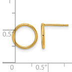 14K Gold Filled 10mm Open Circle Post Earrings - view 3