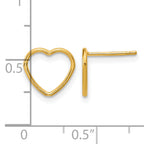 14K Gold Filled 10mm Open Heart Post Earrings - view 3