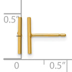14K Gold Filled 10mm Bar Post Earrings - view 3