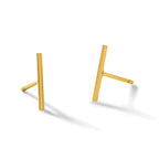 14K Gold Filled 10mm Bar Post Earrings - view 4
