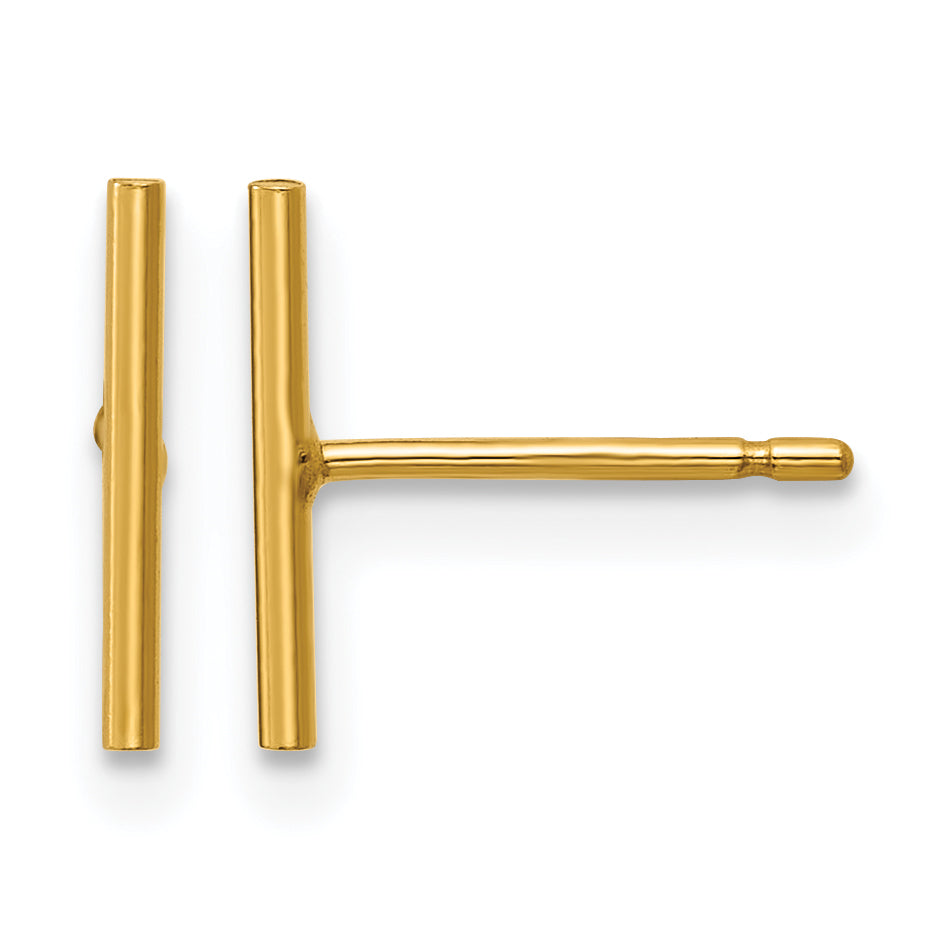 14K Gold Filled 10mm Bar Post Earrings by Sophia Jewelers Main image