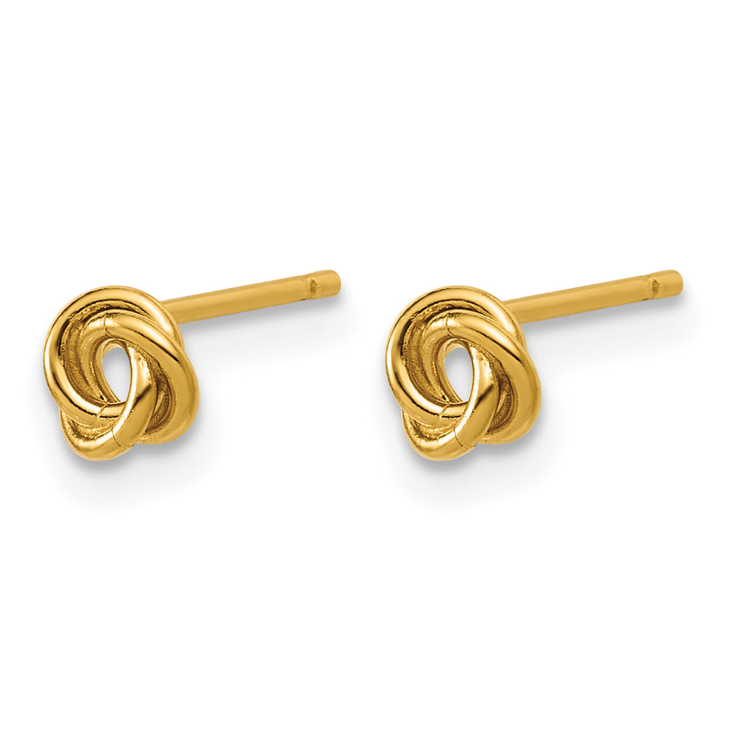 14K Gold Filled 5mm Love Knot Post Earrings - view 2
